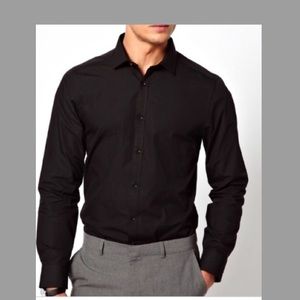 Classic black dress shirt. For very special nights